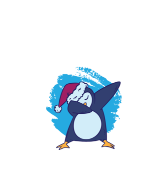 Pinguin DAB model alb pe tricou