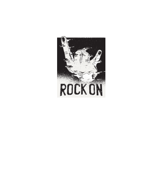 Rock On model gri pe tricou
