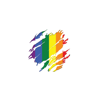 Steag LGBTQ model negru pe tricou