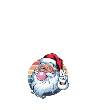 Bubble gum santa model alb pe tricou