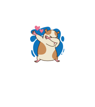 Hamster DAB model albastru regal pe tricou