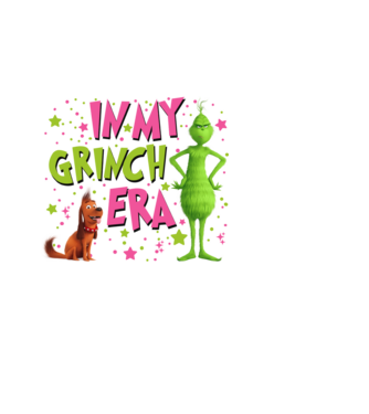 In my Grinch era model negru pe tricou