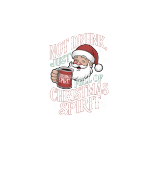 Christmas Spirit Santa model negru pe tricou