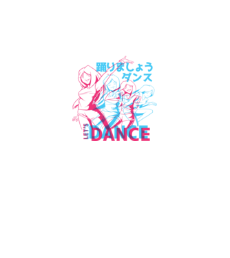 Anime Dance model alb pe tricou