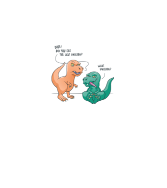 Tricou cu Dinozaur amuzant model alb pe tricou
