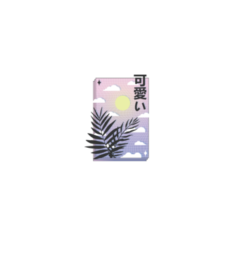 Vaporwave Val model alb pe tricou