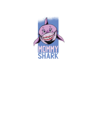 Mommy Shark tricou pentru mama model negru pe tricou