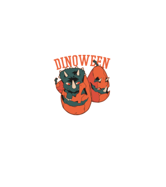 Dinoween model negru pe tricou