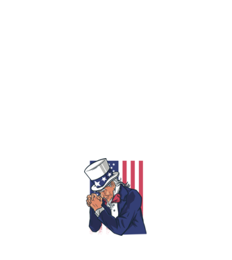 Uncle Sam se roagă model negru pe tricou