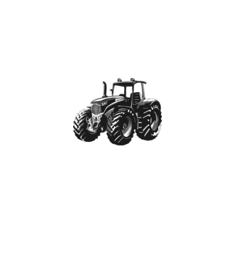 Tractor model alb pe tricou