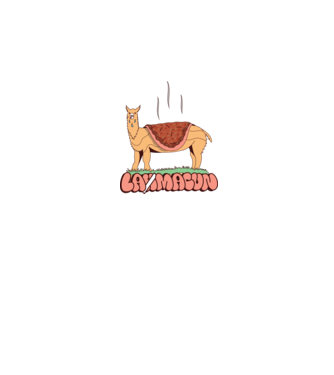 Lamacun Lama model alb pe tricou