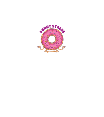 Donut Stress Gogoașă model alb pe tricou