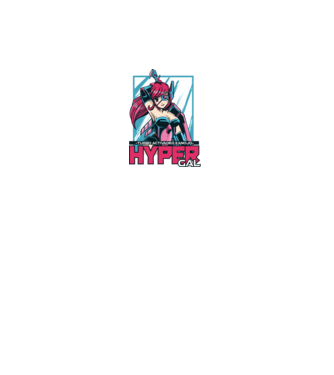Hyper Gal - Fată Anime model negru pe tricou