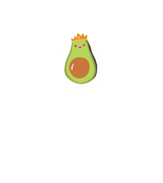 Avocado Queen Regina Avocado model negru pe tricou