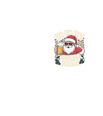 HO HO HO bring me a BEER santa Negru model galben neon pe tricou