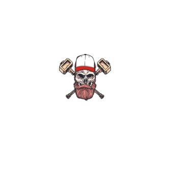 Craniu Viking model alb pe tricou