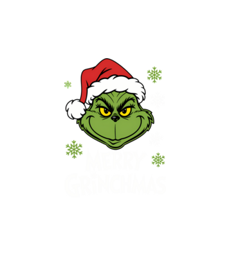 Merry Grinchmas Negru model alb pe tricou