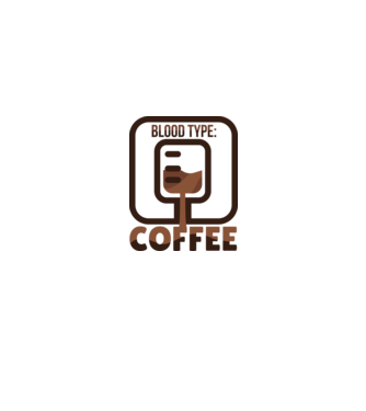 Grupa mea de sânge este cafeaua model alb pe tricou