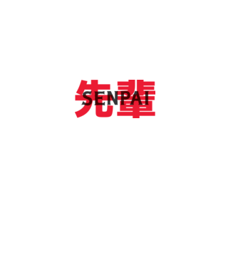 Senpai model roz deschis pe tricou