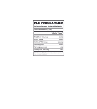 Programator PLC model negru pe tricou
