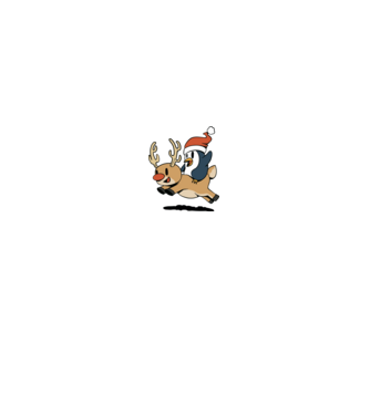pinguin reindeer cristmas model gri pe tricou