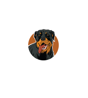 Tricou cu Câine Rottweiler model negru pe tricou