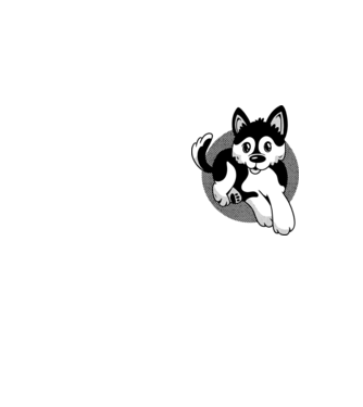Câine Pomsky model galben neon pe tricou