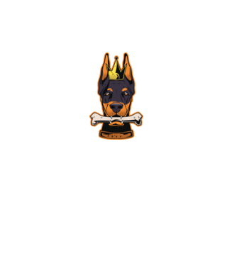 Rege Doberman model turcoaz pe tricou