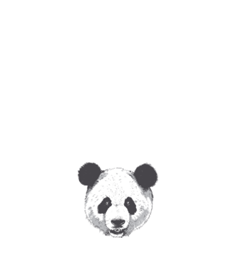 Cap de panda model roz deschis pe tricou