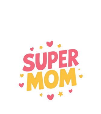 Super Mom Negru model negru pe tricou