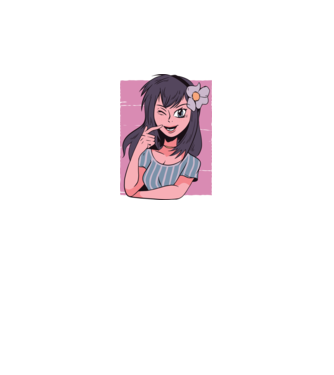 Fată Anime model negru pe tricou