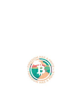 Libertatea are preț Bitcoin model albastru închis pe tricou