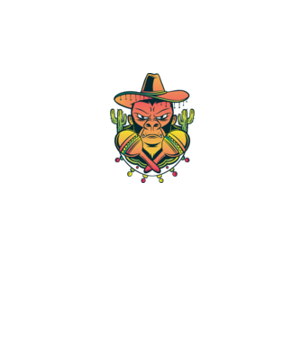 Gorila mexicană model gri pe tricou