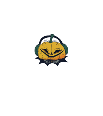 Dovleac Halloween model alb pe tricou