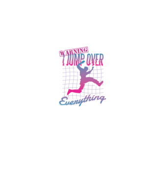 Warning I Jump over everything Parkour model albastru jeanși pe tricou