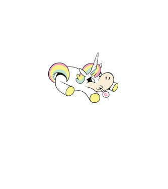 Unicorn bolnav model albastru deschis pe tricou