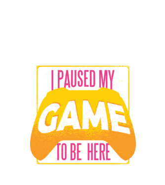 I paused my game to be here tricou amuzant Gamer model negru pe tricou