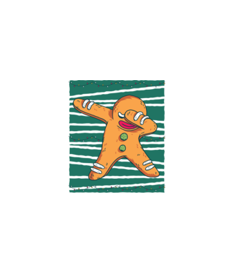 Turtă dulce DAB Crăciun model alb pe tricou