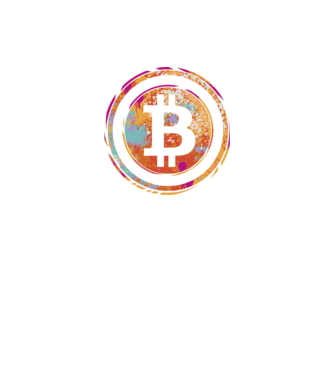 Bitcoin Watercolor model negru pe tricou