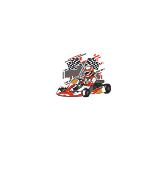 Gokart model negru pe tricou