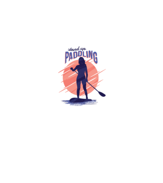 Tricou SUP Stand Up Paddle model gri pe tricou