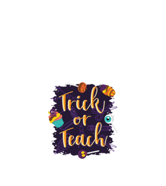Trick or Teach Halloween pentru profesori model nisipiu pe tricou
