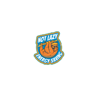 Not Lazy, Energy Saving - Leneș model negru pe tricou