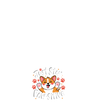 Just Stay Paw-sitive Negru model alb pe tricou
