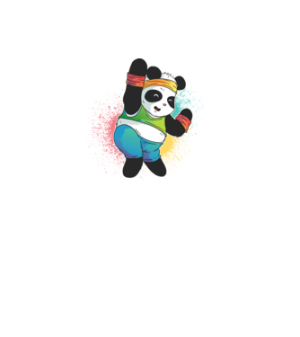 Panda drăguț Zumba model negru pe tricou