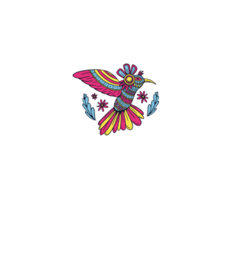 Mandala Colibri model negru pe tricou