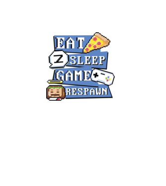 Eat, Sleep, Game respawn model alb pe tricou