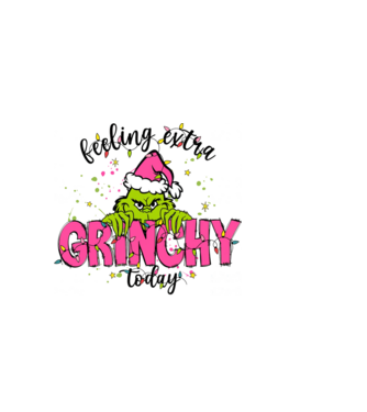 Feeling extra Grinchy today model roz deschis pe tricou
