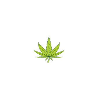 Frunză de marijuana model verde pe tricou