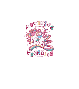 Orice este posibil Unicorn model alb pe tricou